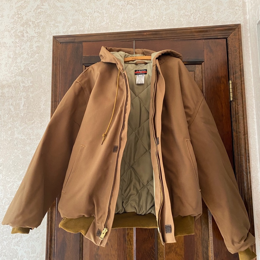 BULWARK FR INSULATED BROWN DUCK HOODED JACKET